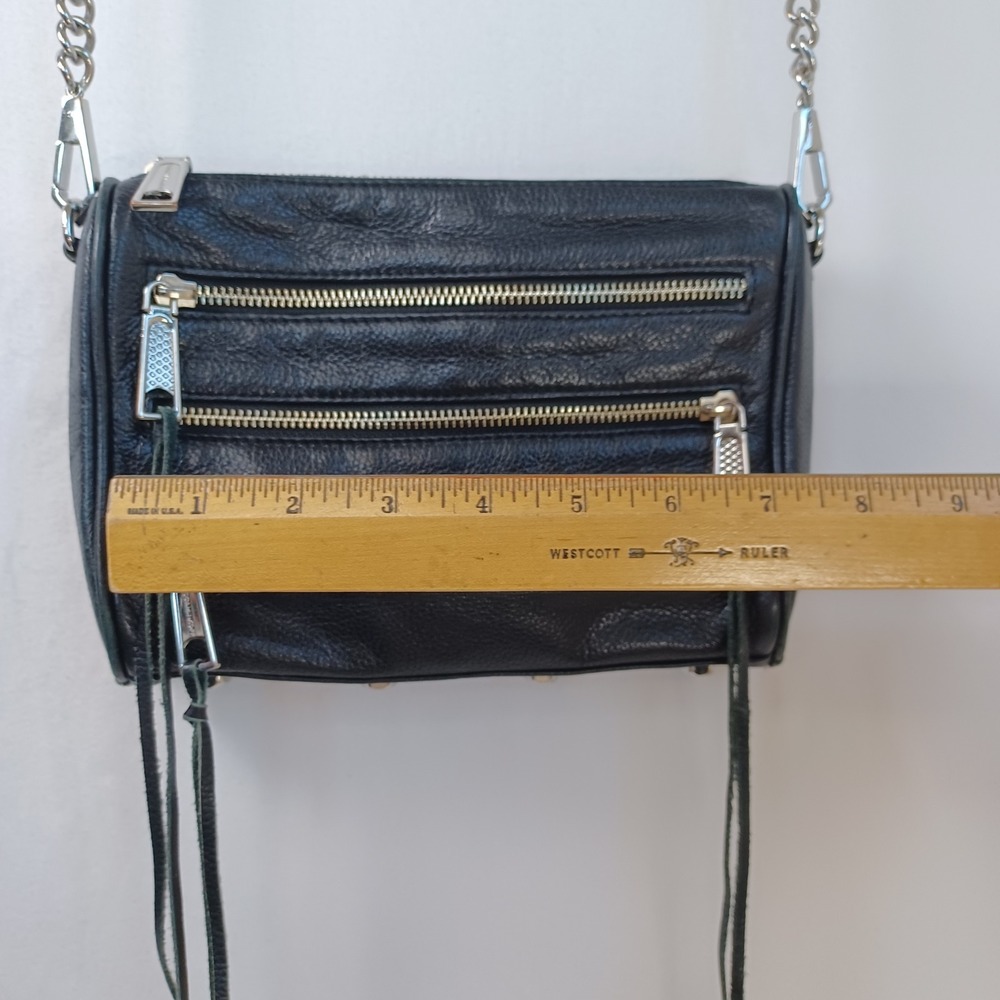 Rebecca Minkoff Crossbody Bag Black Leather Boho Biker - Picture 13 of 15